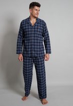 Götzburg Pyjama lange broek - 664 Blue/Green - maat L (L) - Heren Volwassenen - 100% katoen- 452201-5200-664-L