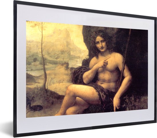 Fotolijst incl. Poster - St John in the wilderness - Leonardo da Vinci - 60x40 cm - Posterlijst