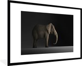 Cadre photo avec poster - Éléphant - Animaux - Lumière - 90x60 cm - Cadre poster