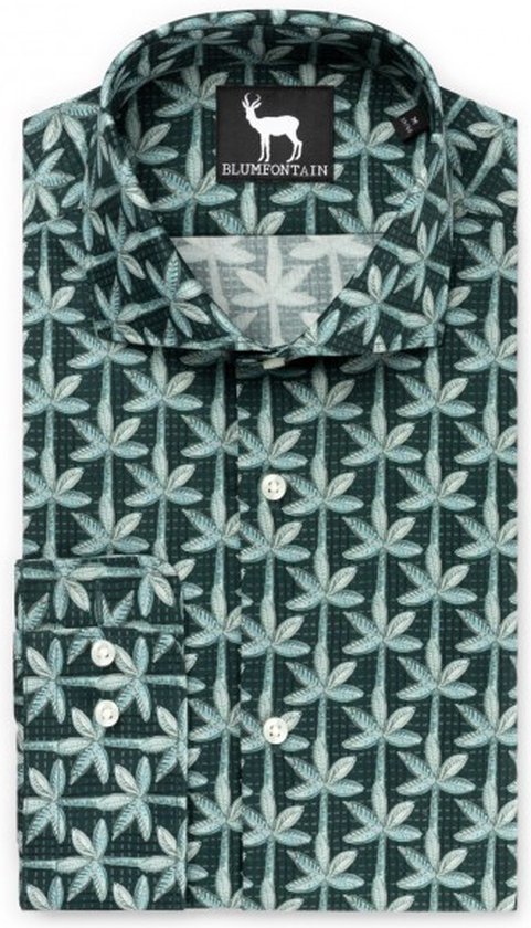 GENTS - Chemise Blumfontain Homme Adultes imprimé fleurs vert Taille 3XL 47/48