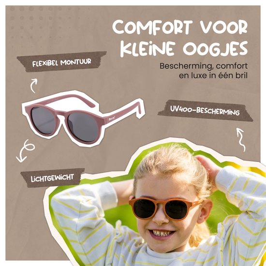 Maesy - kinderzonnebril Faela - 3-6 jaar - flexibel buigbaar - gepolariseerde UV400 bescherming - peuters en kleuters - jongens en meisjes - kinder zonnebril rond - paars van Maesy — afbeelding 4
