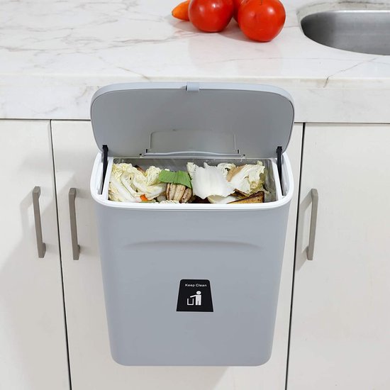 Poubelle à compost pour cuisine – Poubelle sous évier de 2,4 gallons/9 l,  petite