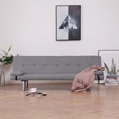 The Living Store Bedbank Lichtgrijs - Houten frame - 168 x 77 cm - 3 verstelbare posities