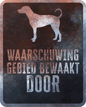 D&d Home - Waakbord - Hond - Waarschuwingsbord Dobermann Nederlands 25x20x0,3cm Meerkleurig - 1st