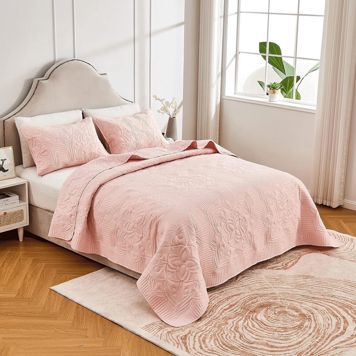 AmeliaHome Sprei met pompons 240 x 260 cm bedsprei