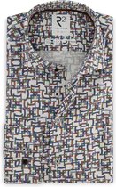 R2 Amsterdam - Overhemd Knitted Print Multicolour - Heren - Maat 40 - Modern-fit