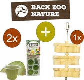 Zoo Nature Fruit Tubs Melon - Snack pour oiseaux - Avec support de recherche de nourriture - Recherche de nourriture