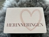 Herinneringen Box - Hart - Bewaar Box - Momenten - Geschenk - Bruiloft - Afscheid & Troost - AF-HMB-05