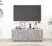 The Living Store TV-meubel - Hifi-kast - 100 x 35 x 40 cm - Betongrijs - Montage vereist