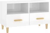 The Living Store TV-meubel - Klassiek - TV-meubels - Afmeting- 80 x 36 x 50 cm - Ken- Hoogglans wit