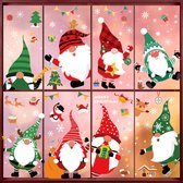 Autocollants de fenêtre de Noël double face - Ensemble Autocollants de décoration de fenêtre de Noël - Flocon de neige - Père Noël - Muursticker amovible pour la Home , la boutique, les décorations de fête