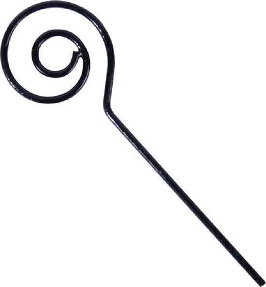 10 Gelukspoppetjes - Sinterklaas staf - Zwart - Stafjes - Sint - Metalen stafjes - Sint staf