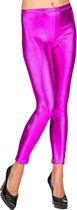 Widmann - Jaren 80 & 90 Kostuum - Metallic Paarse Legging Peggy - Paars - Small / Medium - Carnavalskleding - Verkleedkleding