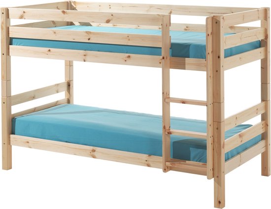 Lit superposé Claire bas - bois de pin - Vipack - Lits superposés adultes - Brun - Bois - Lits superposés adultes