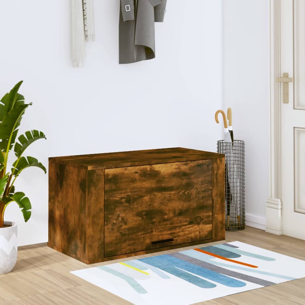 vidaXL Schoenenkast 54x34x183 cm bewerkt hout grijs sonoma eikenkleur