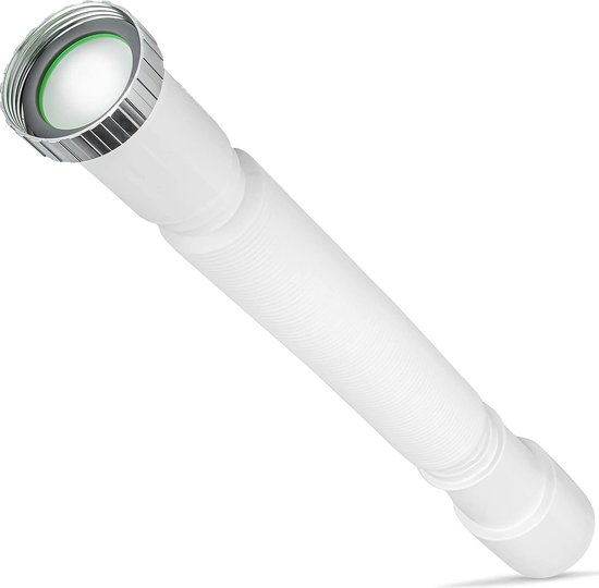 Afvoerpijpset voor wastafel, afvoer, geurdichte sifon wastafel, pop-up afvoerstop, badkamerafvoergarnituur met intrekbare flexibele afvoerbuis, ruimtebesparende sifon 300-900 mm uittrekbereik