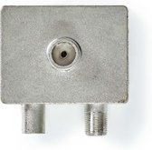 Nedis Satelliet- en Antenne-Adapter - IEC (Coax) Female - F-Female / IEC (Coax) Male - Vernikkeld - 75 Ohm - Recht - Metaal - Metaal / Zilver - 1 Stuks - Doos