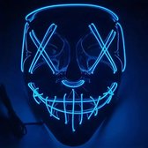 Masque d'Halloween à LED | BLEU | Purge