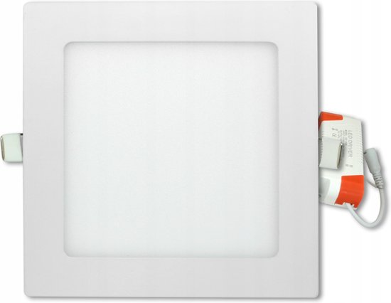 Plafonnier LED - Carré à encastrer - 12cm - Blanc neutre