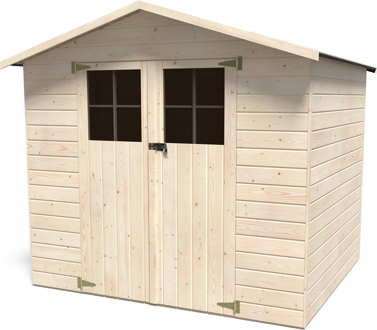 NATERIAL - gereedschapsschuur LOUIS - 212,4x182,4cm - 3,78m² - natuurlijk hout - houten gereedschapsschuur - tuinhuisje
