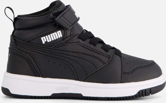 Puma Rebound v6 Mid Sneakers zwart Imitatieleer - Maat 33