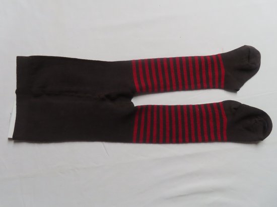 Collants - Collant - Bas - Fille - Marron/rouge - Rayé - 86 / 92