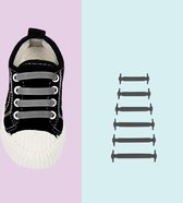 Siliconen elastische Veters – Sport veters - Schoenen Sneakers – Kinderen - Grijs