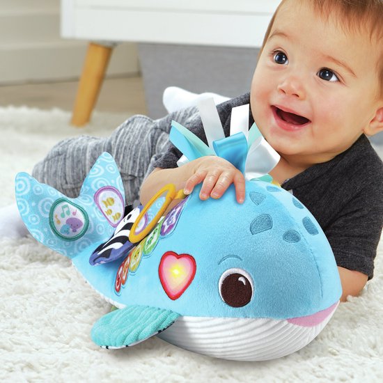 VTech Play Green Baby Knuffel en Leer Walvis - Interactief & Educatief Baby Speelgoed - Activity Center - Cadeau - Speelgoed 6 Maanden - VTech