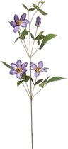 Kunstbloemen - Zijde Bloemen - Nep bloemen Luxe Bloemen - Clematis 80 cm - Natuurlijk Bloemen