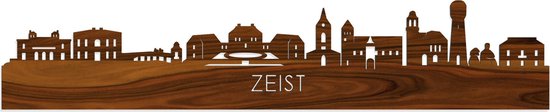 Skyline Zeist Palissander hout - 80 cm - Woondecoratie - Wanddecoratie - Meer steden beschikbaar - Woonkamer idee - City Art - Steden kunst - Cadeau voor hem - Cadeau voor haar - Jubileum - Trouwerij - WoodWideCities