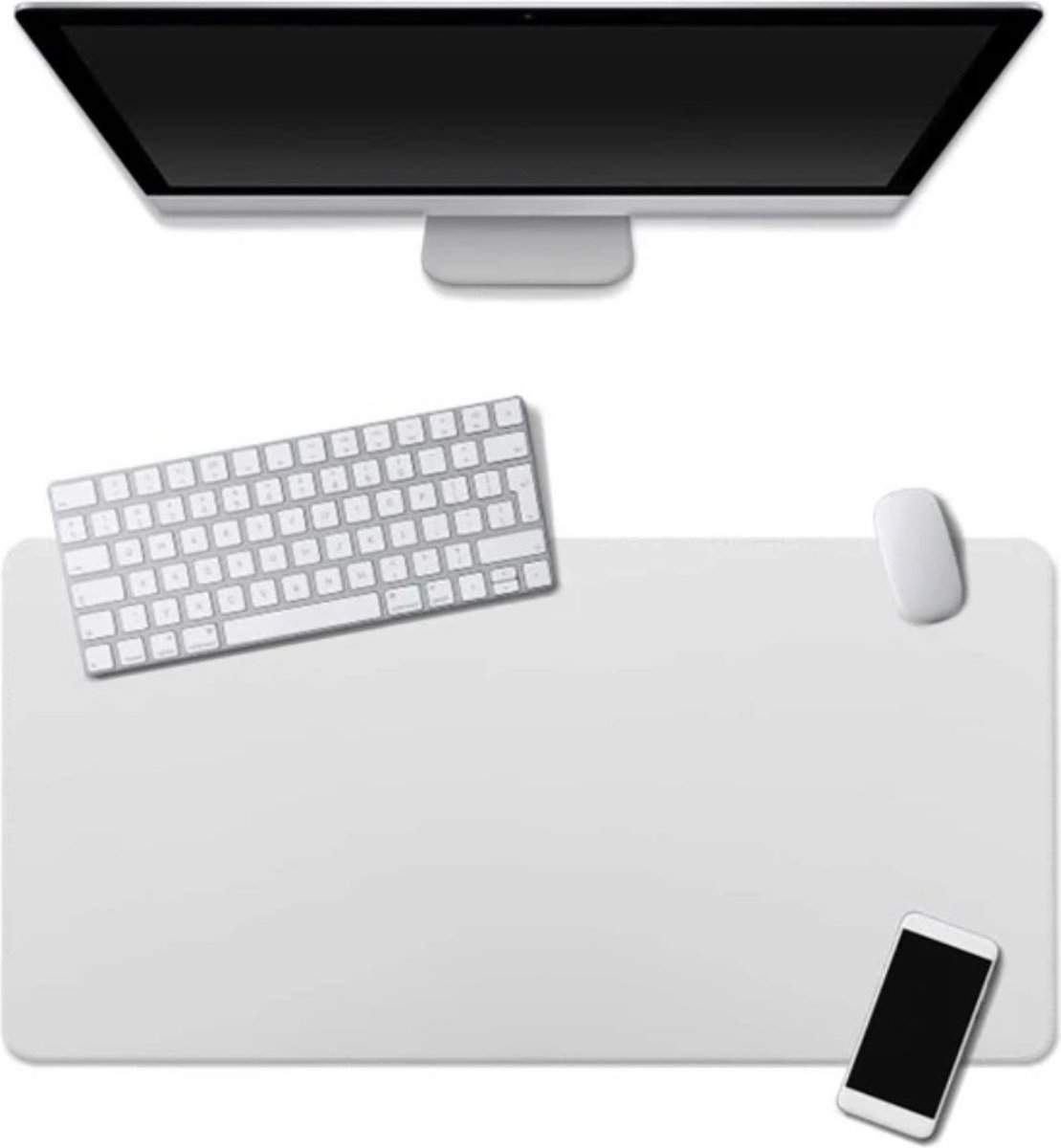 Laptop bureau onderlegger-Bureau onderlegger-Bureau Organizer-Desktop mat-kantoor accessoires- Wit