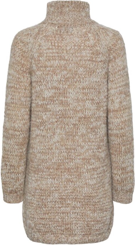 Pieces Nomana Ls High Neck Dress Fossil BEIGE L