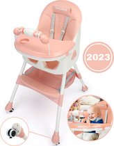 Twinky® Kinderstoel MAXI – 3-in-1 Kinderwagen Set – Roze – Inklapbare Eetstoel & Baby Wagentje en Babystoel Voor Aan Tafel – Kinderzetel, Peuterstoeltje en Meegroeistoel in 1