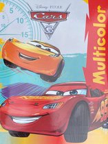 Disney - MultiColor kleurboek - Pixar Cars 3 - Rood gele banner - kleurboek met 32 pagina's waarvan 17 kleurplaten en voorbeelden in kleur - Disney Classics - knutselen - kleuren - tekenen - creatief - verjaardag - kado - cadeau