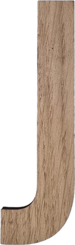 Lettre en bois J - 10 cm de haut