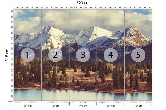 Papier peint photo Mountaintops - Papier peint non tissé - 520 x 318 cm