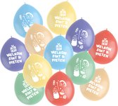 Folat - Latex ballonnen Welkom 'Sint en Piet' (12 stuks)