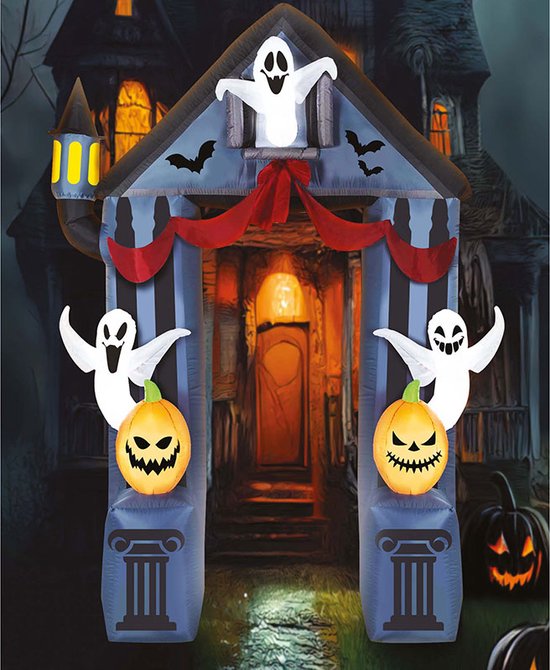 Halloween aufblasbare LED Light-Up Kürbis Ghost Dekoration Halloween aufblasbare