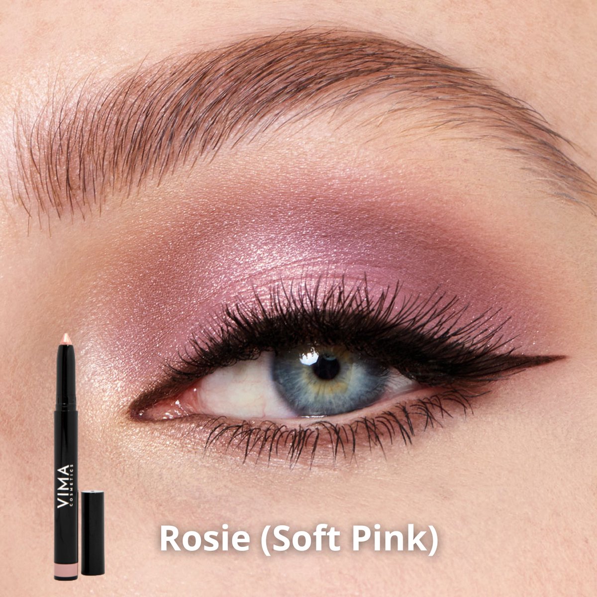 VIMA Eyeshadow stick - Soft Pink (Rosie) - Long-Lasting - High Pigmentation - Waterproof