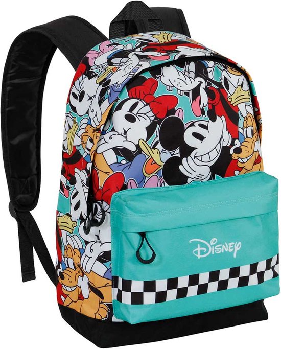 Rugtas, Schooltas, Laptoptas - Mickey Mouse 'Squares' - HS FAN 2.0 - Multicolor