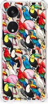 Anti-shock Hoesje met foto OPPO A98 Telefoon Hoesje met doorzichtige rand Birds