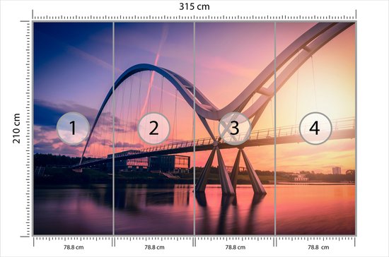 Fotobehang Brug 3D