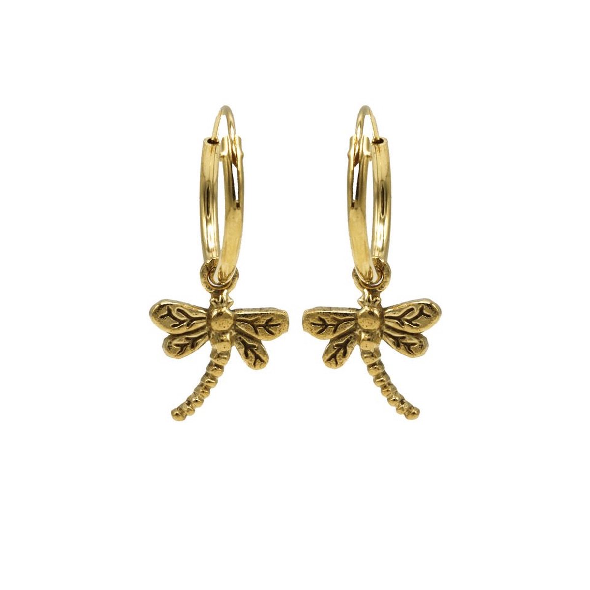 Karma Oorhangers dragonfly Goud