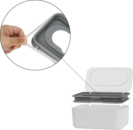 Billendoekjes Houder - Wit - Billendoekjesdoos - Tissuedoos - Tissuebox - Billendoekjesbox — afbeelding 4