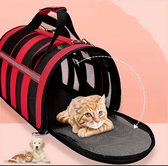 Opvouwbare katten reismand- Met schouderband en kattenbakmat-Reismand kat-49x30x26cm-