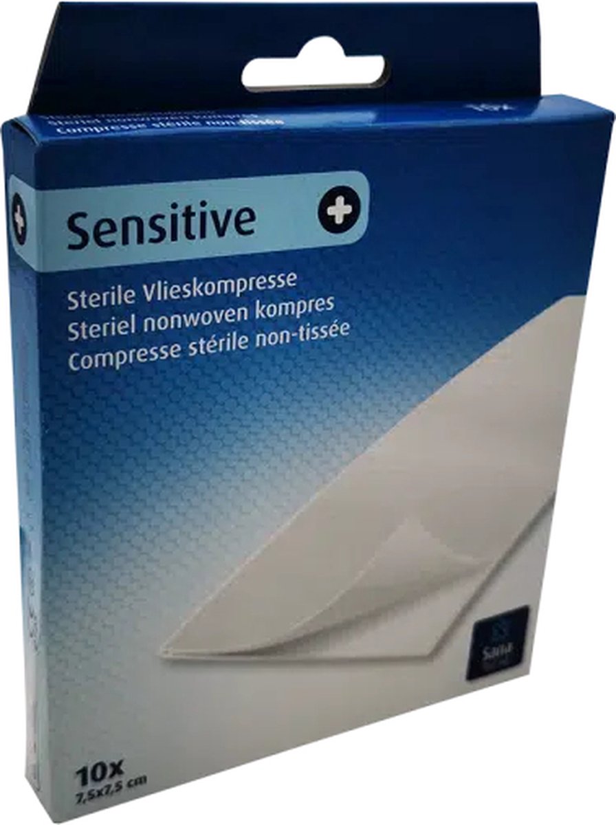 Goedkoopste Sana First Aid Kompres sensitive steriel 7,5×7,5 cm 10 stuks
