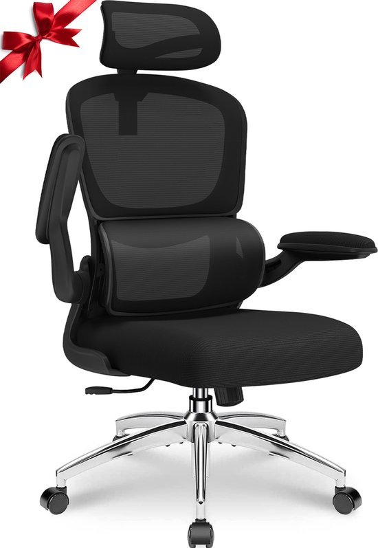 Chaise de bureau ergonomique - Chaises de bureau de bureau avec accoudoirs  rabattables