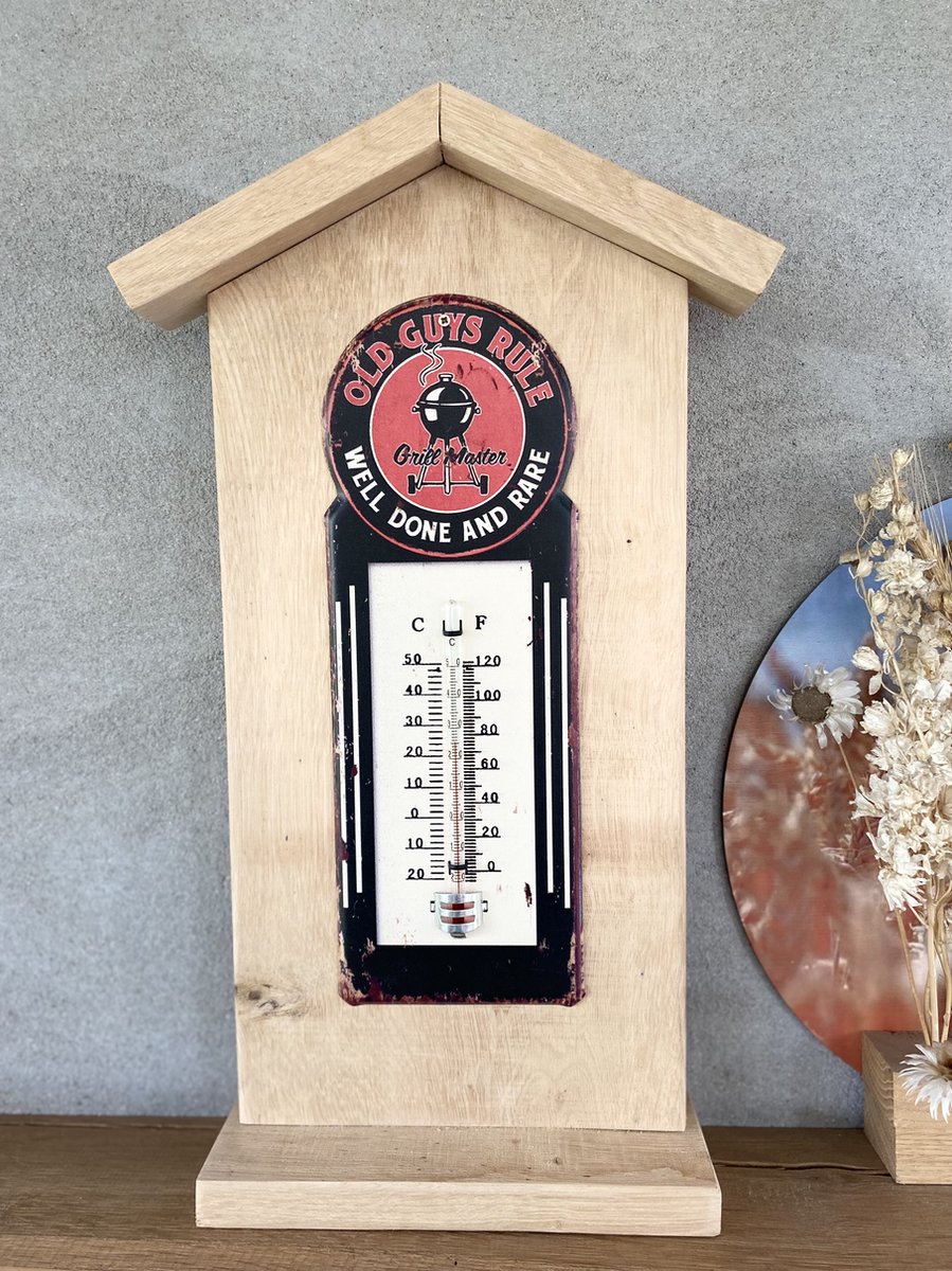 Weerstation staand - thermometer BBQ - vaderdag