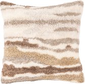TISECO HOME STUDIO - Coussin (rempli) - CALACATTA - 45x45 cm - 100% polyester - Brun/taupe/gris