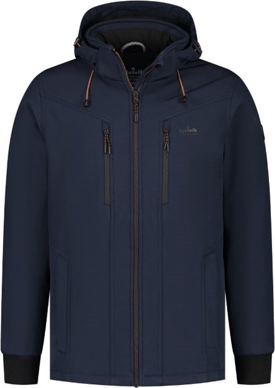 Höhenhorn Arpiglias Winterjas voor heren, parka met kunstbont gevoerd, donkerblauw, L